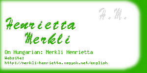 henrietta merkli business card